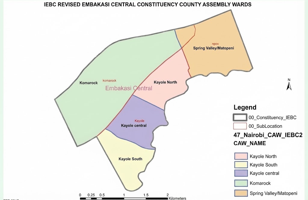 Embakasi Central Sub-County Map