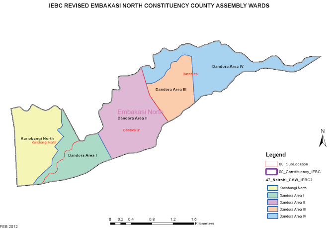 Embakasi North Sub-County map