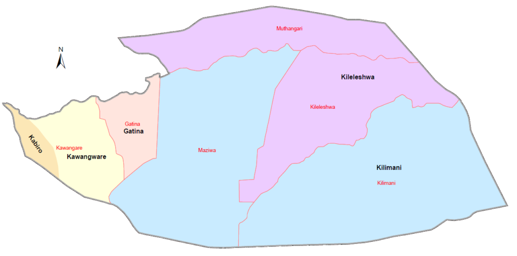 Map of Dagoretti according to IEBC