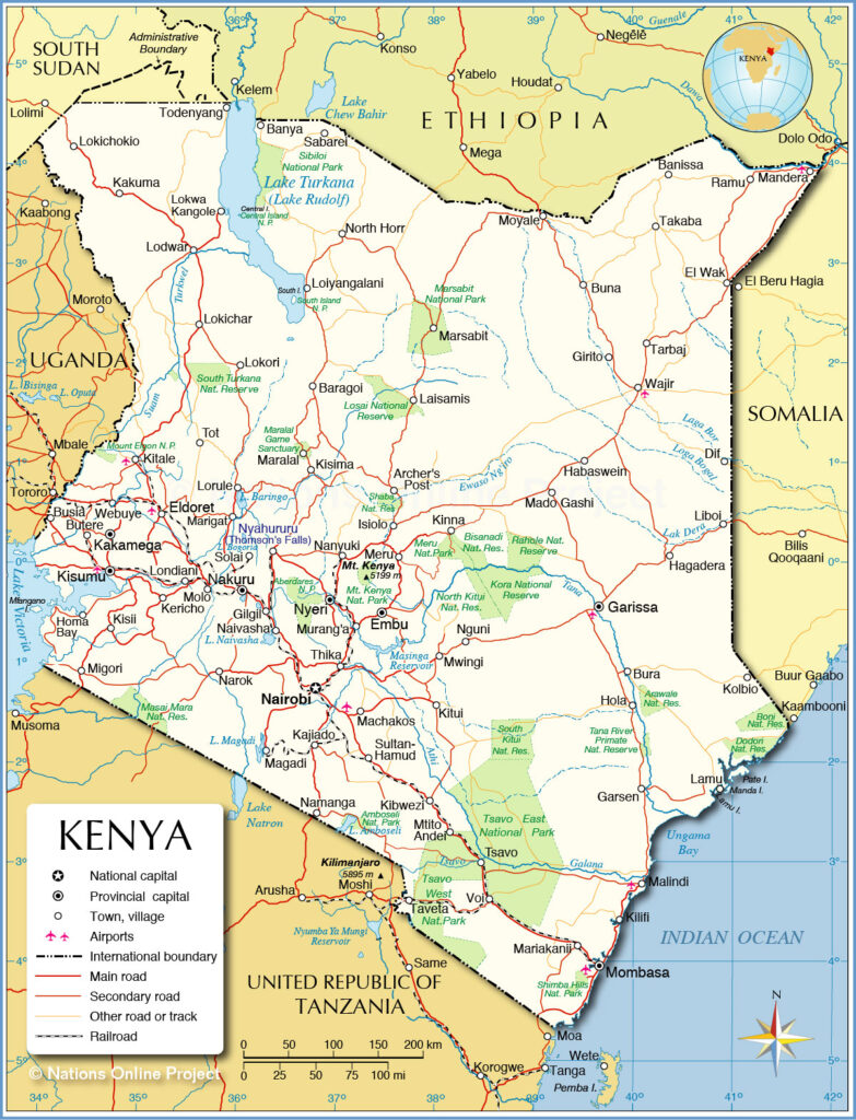 POlitical Map Of Kenya