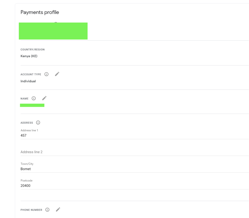 Address form fields showing Address Line 1, Address Line 2, Postcode and Town/City